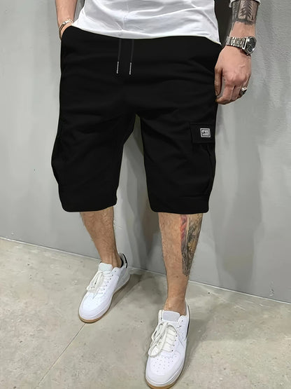 KZZ Men's Shorts, Slanted Pockets, Versatile Casual Pants