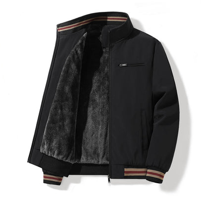 KZZ Men's Autumn Winter New Casual Trendy Stand Collar Jacket