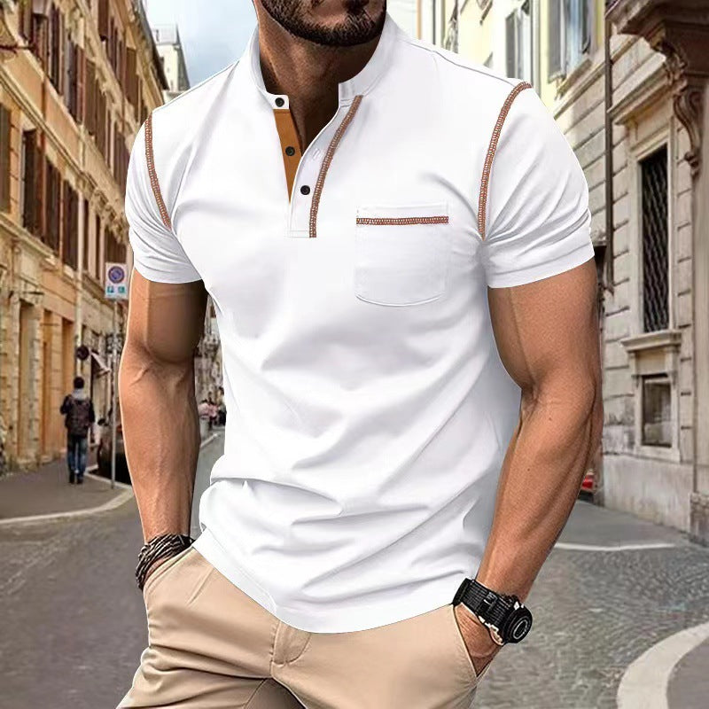 KZZ Men's Regular Fit Short Sleeve Top, Casual Sport Shirt