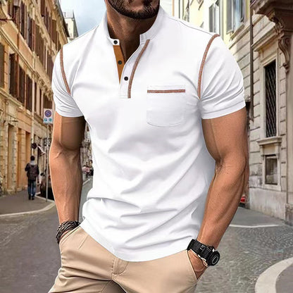 KZZ Men's Regular Fit Short Sleeve Top, Casual Sport Shirt