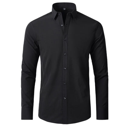 KZZ Men's Long Sleeve Dress Shirt Modern Slim Fit