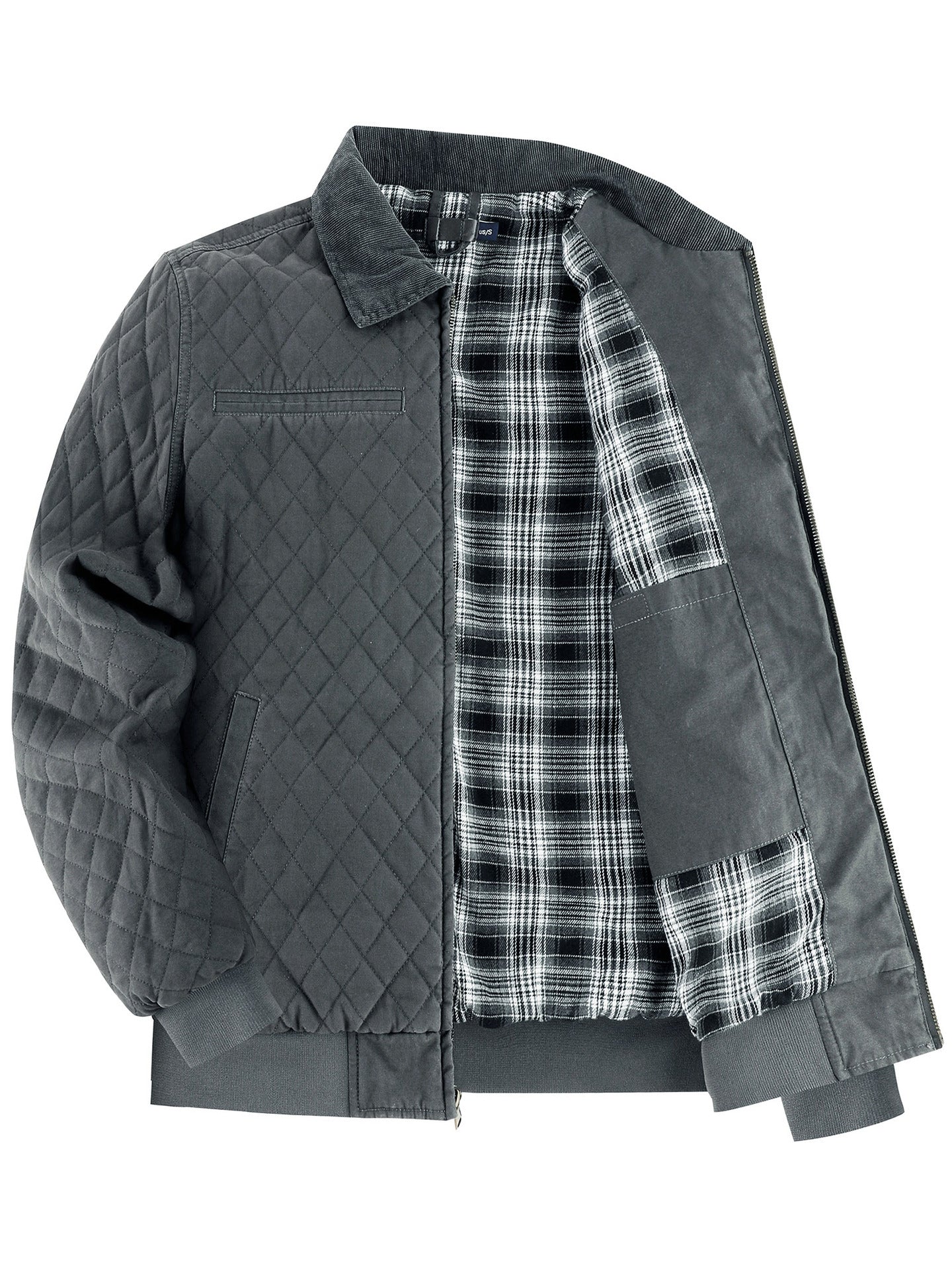 KZZ Men’s Quilted Cotton Jacket