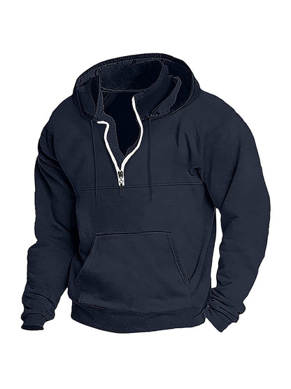 KZZ Men's Heavyweight Hooded Sweatshirt - Winter Warm Pullover Hoodie