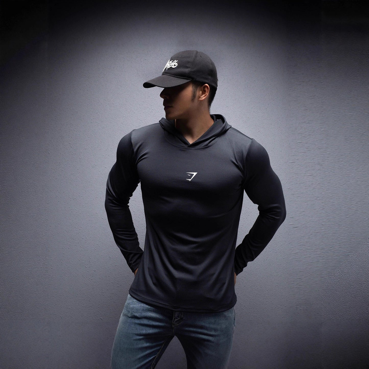KZZ Men's Long Sleeve Hooded Compression Shirt