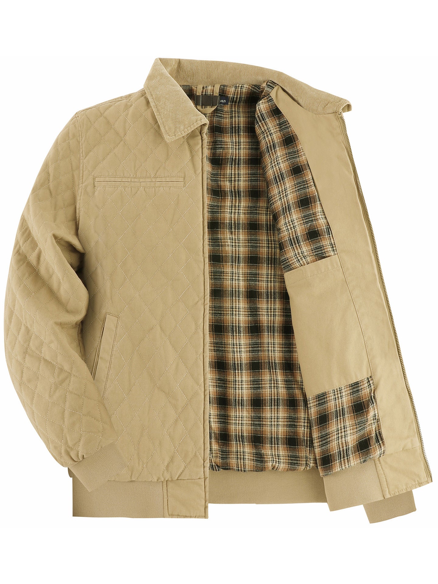 KZZ Men’s Quilted Cotton Jacket