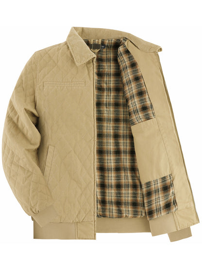 KZZ Men’s Quilted Cotton Jacket