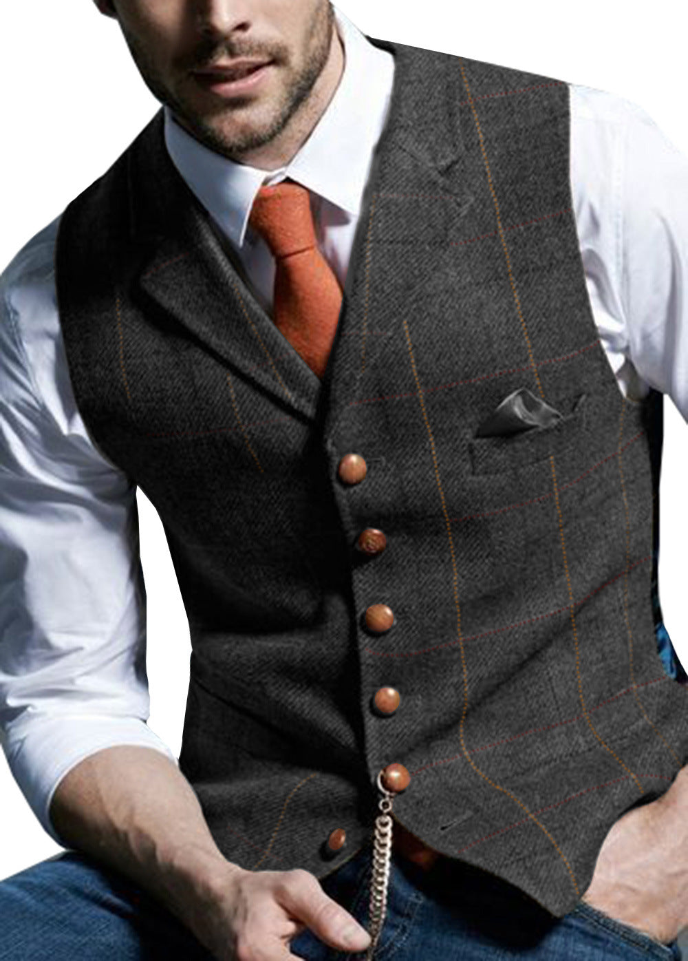 KZZ  Classic Formal & Casual Sleeveless Waistcoat