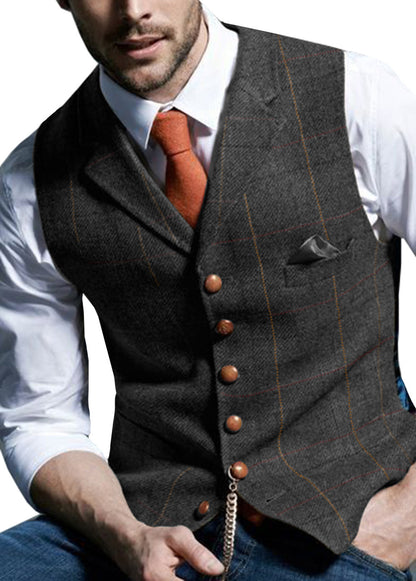 KZZ  Classic Formal & Casual Sleeveless Waistcoat