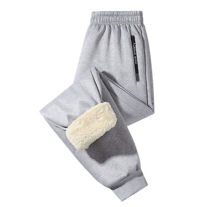 KZZ  Men's Casual Pants: Drawstring cuffs, zippered pockets,  men's casual pants.