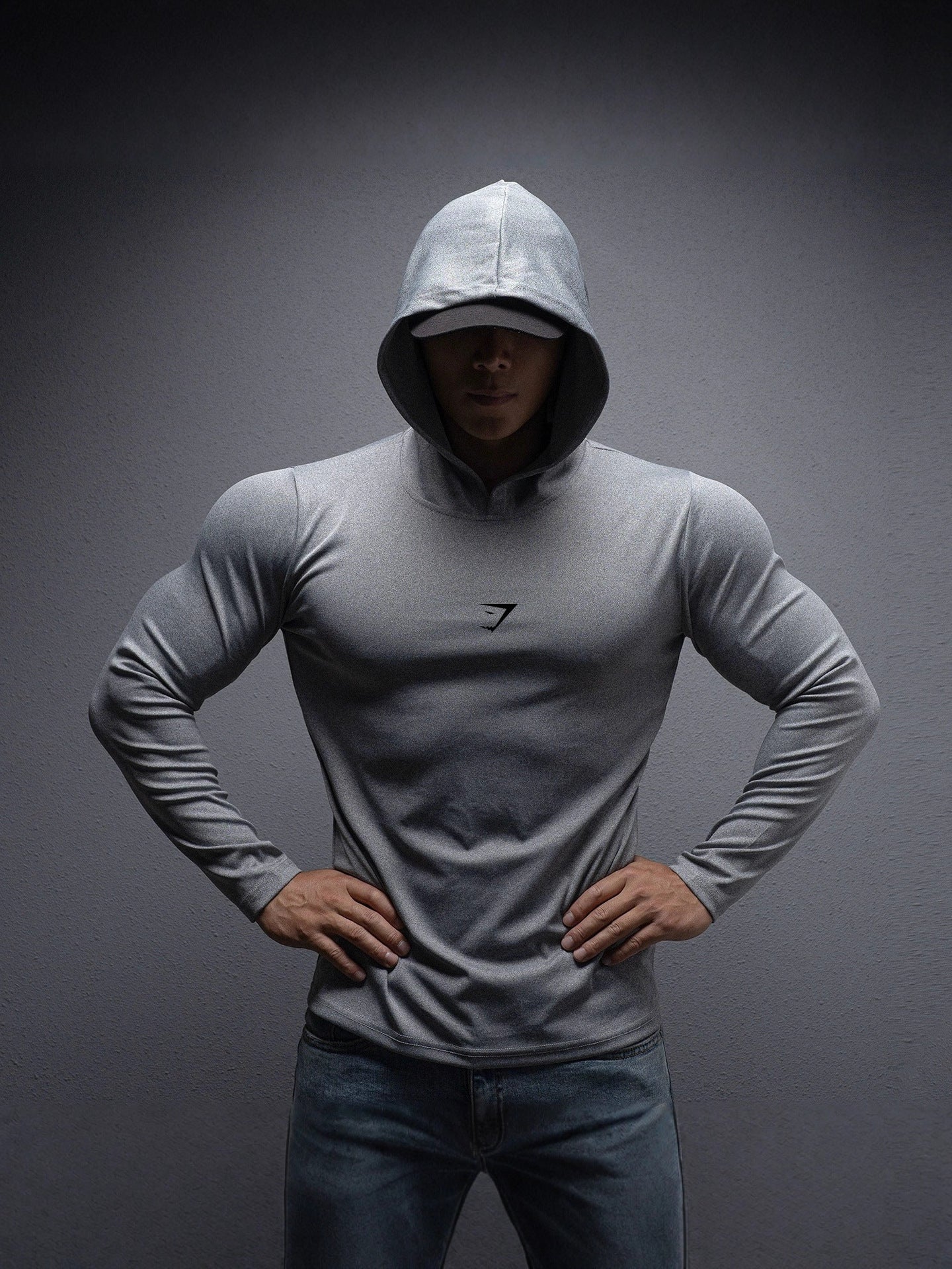KZZ Men's Long Sleeve Hooded Compression Shirt