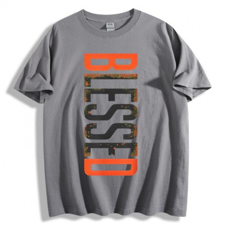 KZZ Men's Plus Size Casual Crew Neck T-Shirt