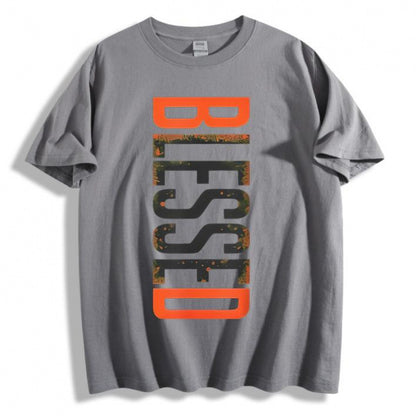 KZZ Men's Plus Size Casual Crew Neck T-Shirt