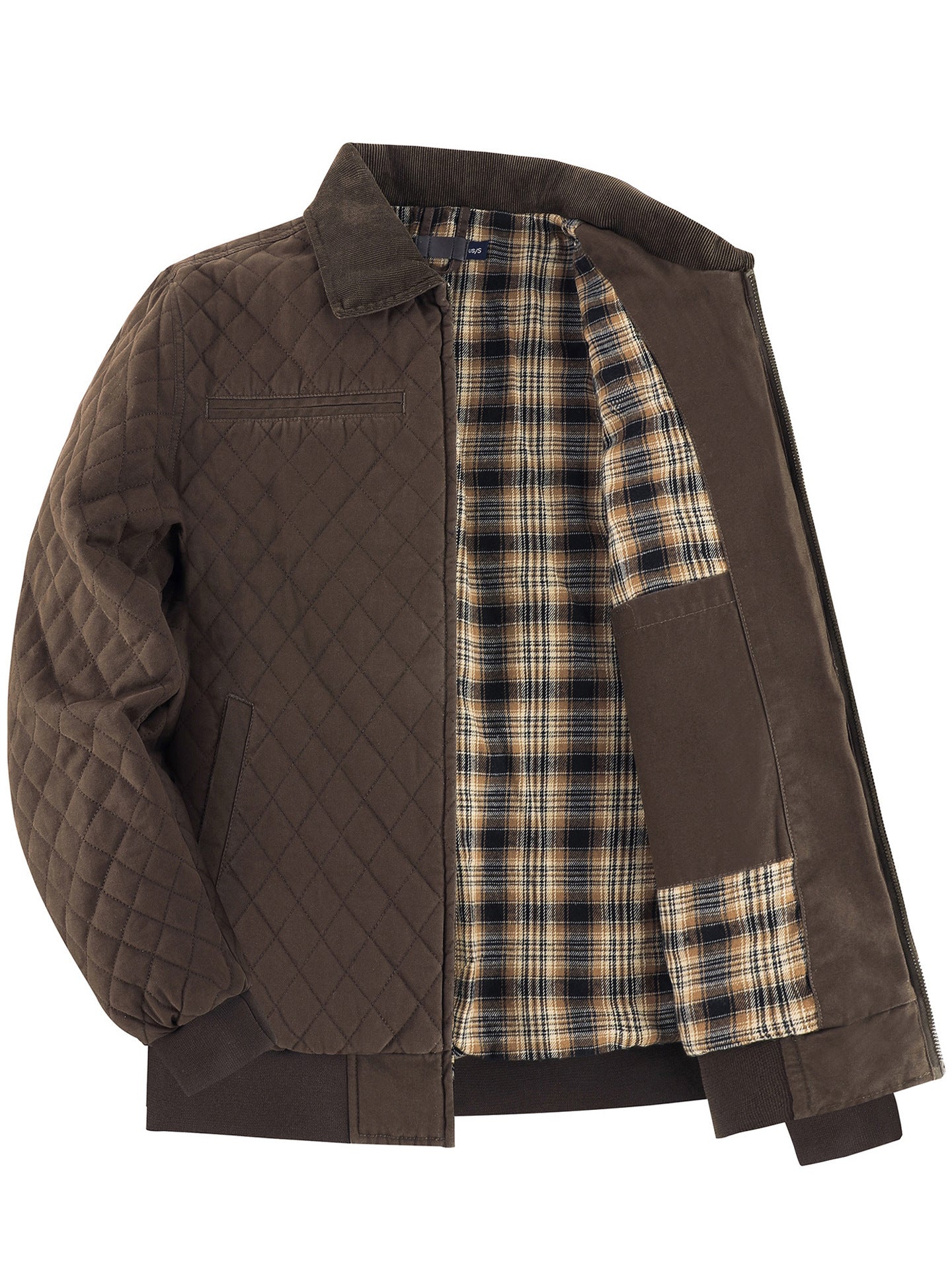 KZZ Men’s Quilted Cotton Jacket