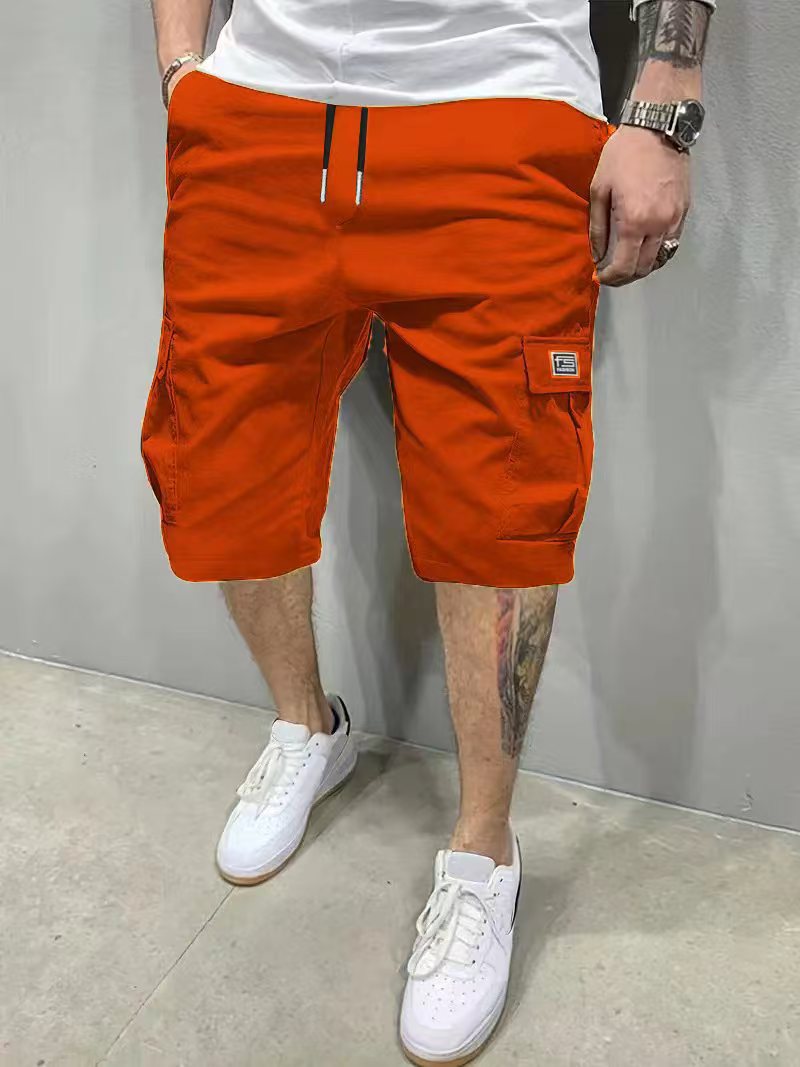 KZZ Men's Shorts, Slanted Pockets, Versatile Casual Pants