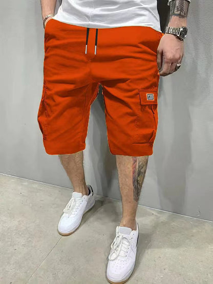 KZZ Men's Shorts, Slanted Pockets, Versatile Casual Pants