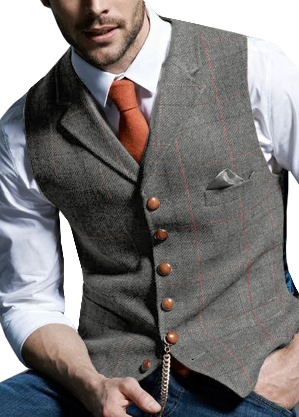 KZZ  Classic Formal & Casual Sleeveless Waistcoat
