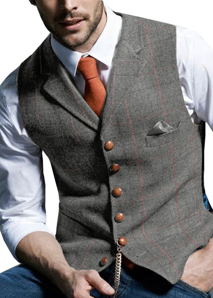 KZZ  Classic Formal & Casual Sleeveless Waistcoat