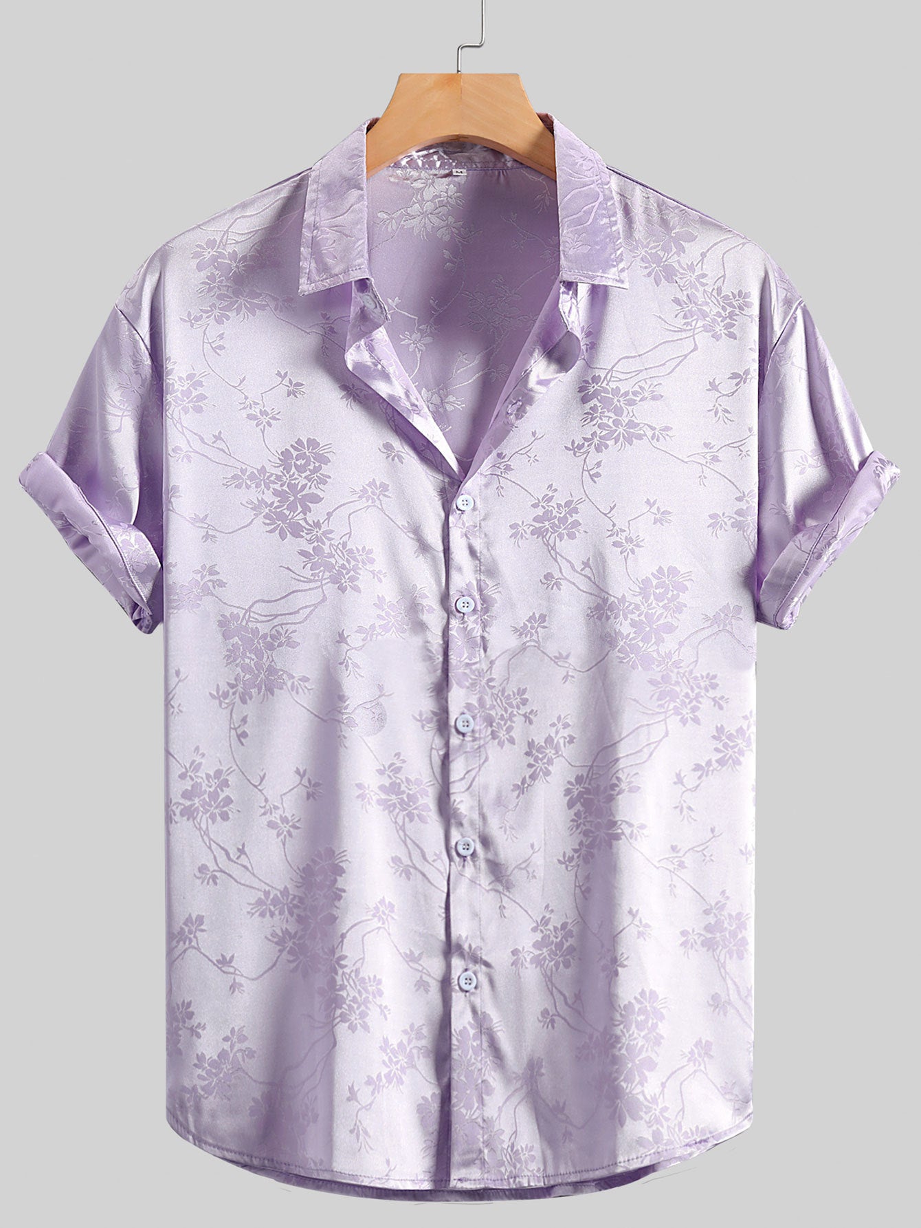 KZZ Men's Embroidered Short-Sleeve Shirt