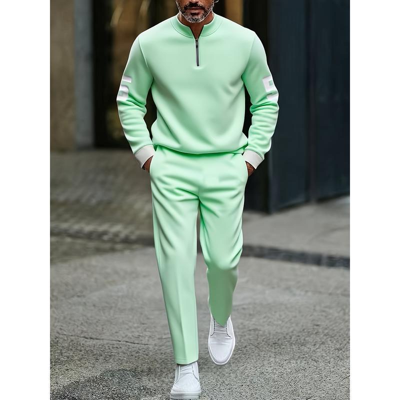 KZZ casual fashion men's digital printed sportswear set