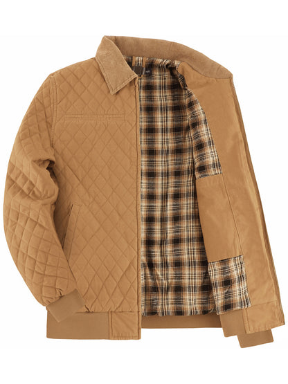 KZZ Men’s Quilted Cotton Jacket