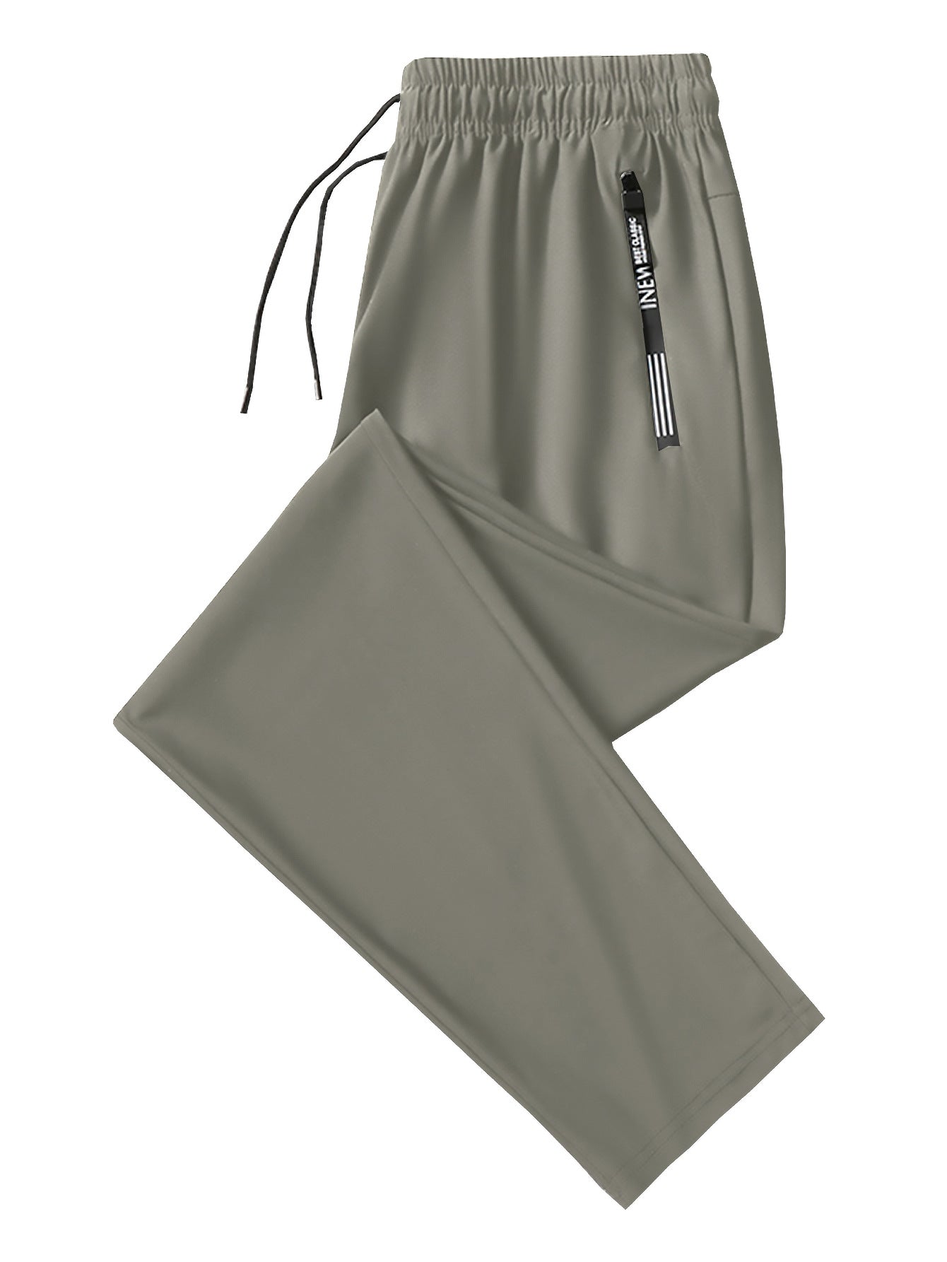 KZZ Men's Summer High Elastic Ice Silk Pants