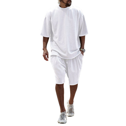 KZZ Casual Loose Fit Solid Sports Sets