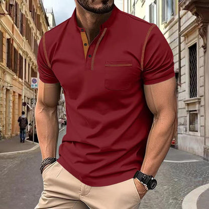 KZZ Men's Regular Fit Short Sleeve Top, Casual Sport Shirt