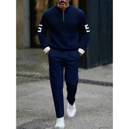 KZZ casual fashion men's digital printed sportswear set