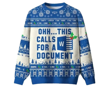 KZZ Men's Crew Neck Long Sleeve Christmas Sweatshirt