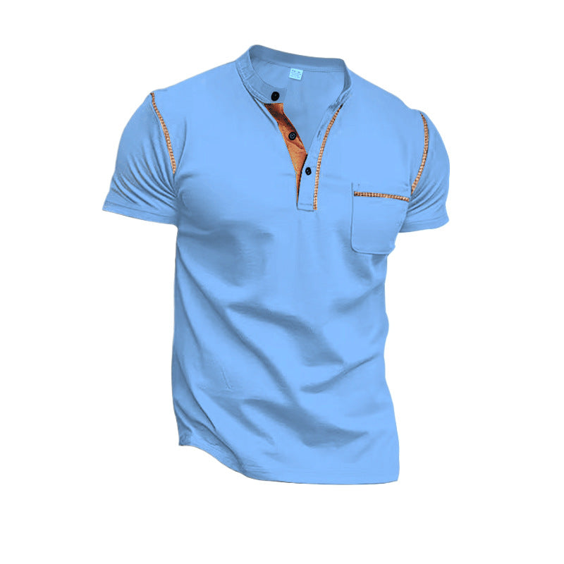 KZZ Men's Regular Fit Short Sleeve Top, Casual Sport Shirt