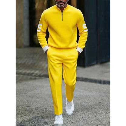 KZZ casual fashion men's digital printed sportswear set