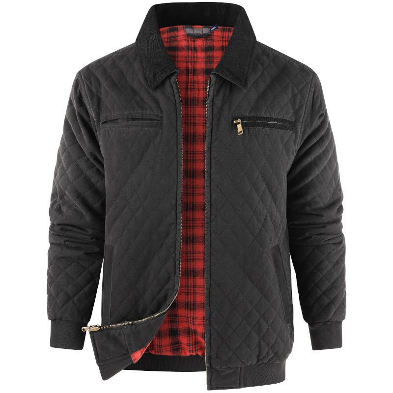 KZZ Men’s Quilted Cotton Jacket