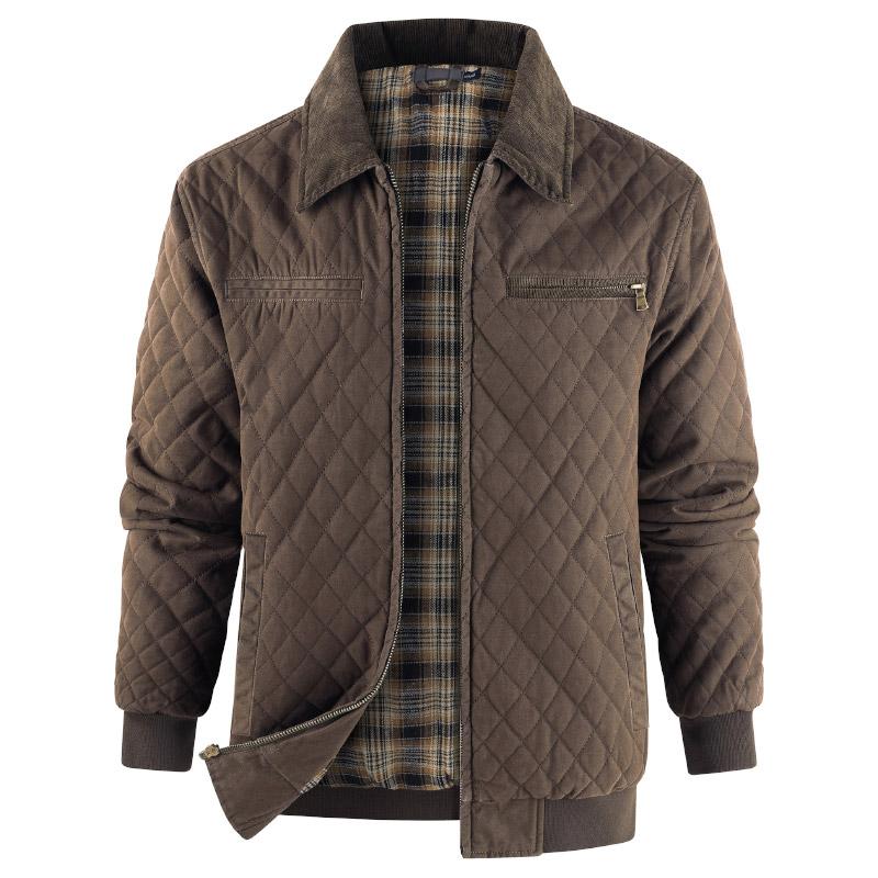 KZZ Men’s Quilted Cotton Jacket