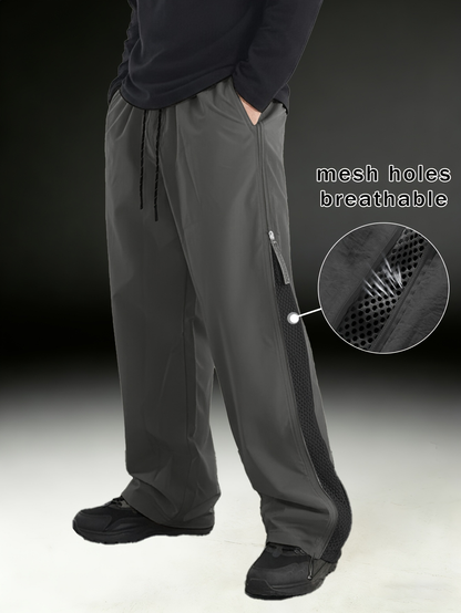 KZZ Men's Wide-Leg Techwear Trousers