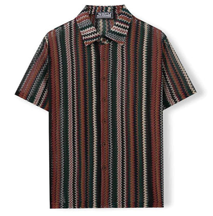 KZZ Casual Lace-up Cutout Top (Men's)
