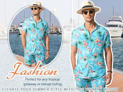 KZZ Men's Hawaiian-Style Suit