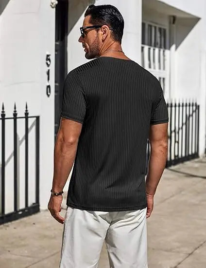 KZZ Men's Short-Sleeve T-Shirt – Casual Basic Top