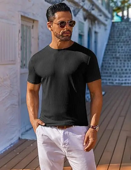 KZZ Men's Short-Sleeve T-Shirt – Casual Basic Top