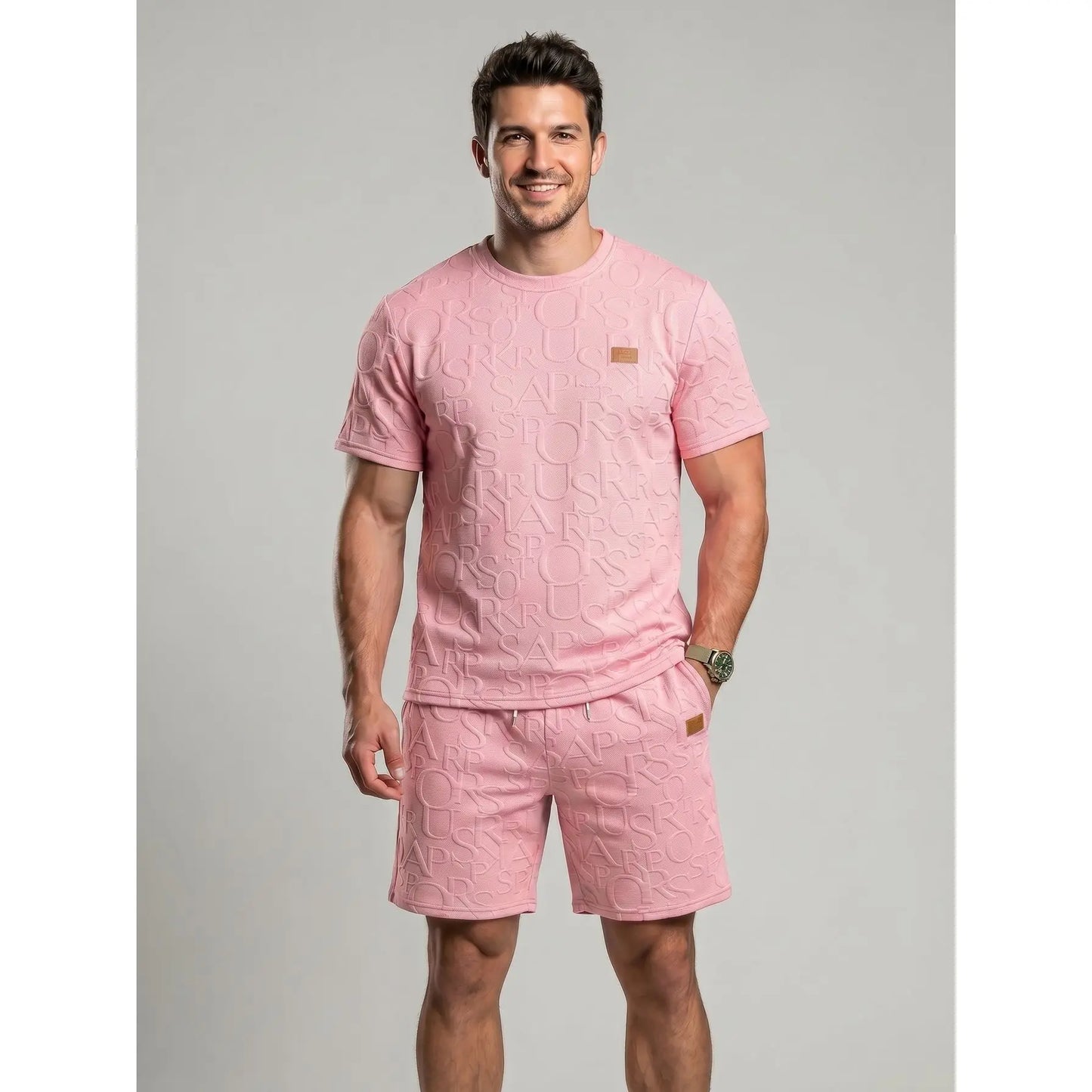 KZZ Men's Casual Fashion Two-Piece Set