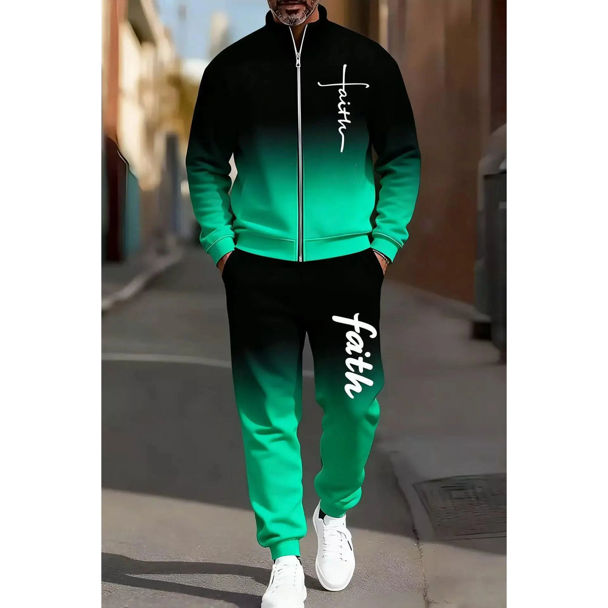 KZZ Stylish Ombre Activewear Set
