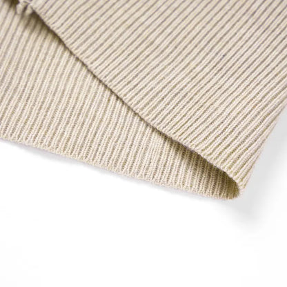 KZZ Men’s Vintage-Style Striped Double-Breasted Knitted Cardigan