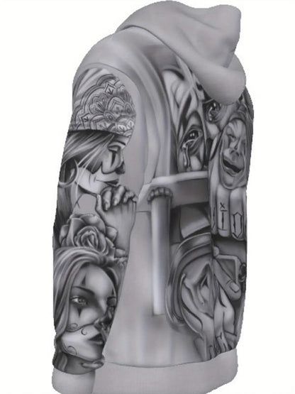 KZZ Men’s 3D Chicano Hoodie