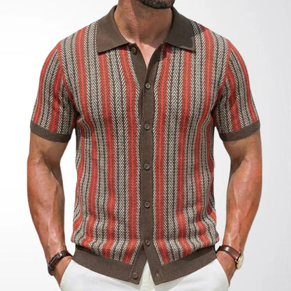 KZZ Men's High-Quality Short-Sleeve Knit Shirt