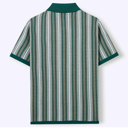 KZZ Men's High-Quality Short-Sleeve Knit Shirt