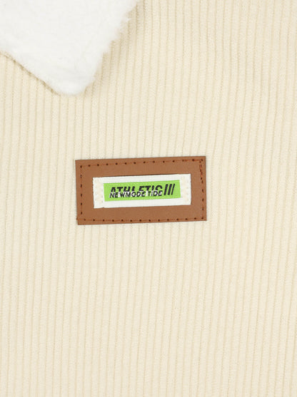 KZZ Corduroy Polo collar sweater couple autumn and winter style plus