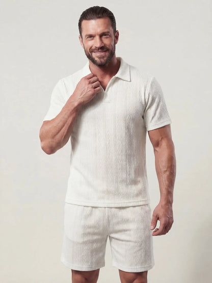 KZZ Retro Polo Shirt + Loose-fitting Shorts