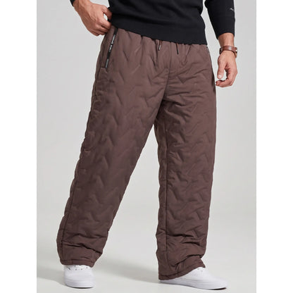 KZZ Men's Quilted Hooded Thermal Set