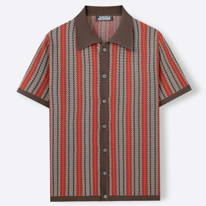 KZZ Men's High-Quality Short-Sleeve Knit Shirt