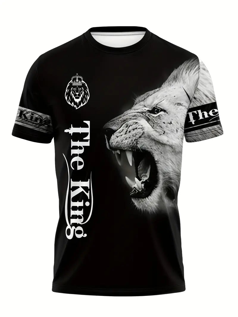 KZZ Men's 3D Lion Print Sports Set