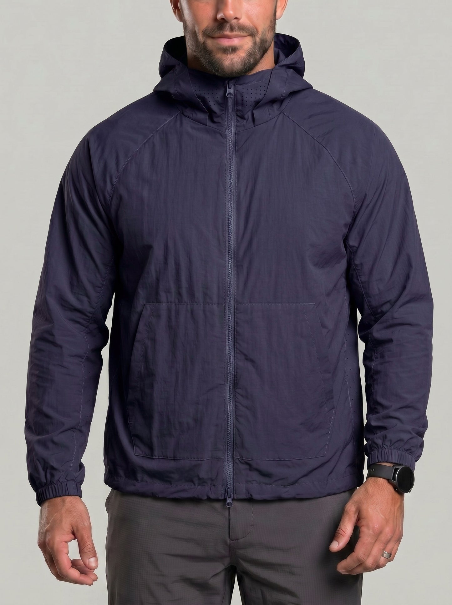 KZZ Men's Summer Quick-Dry Hooded Jacket